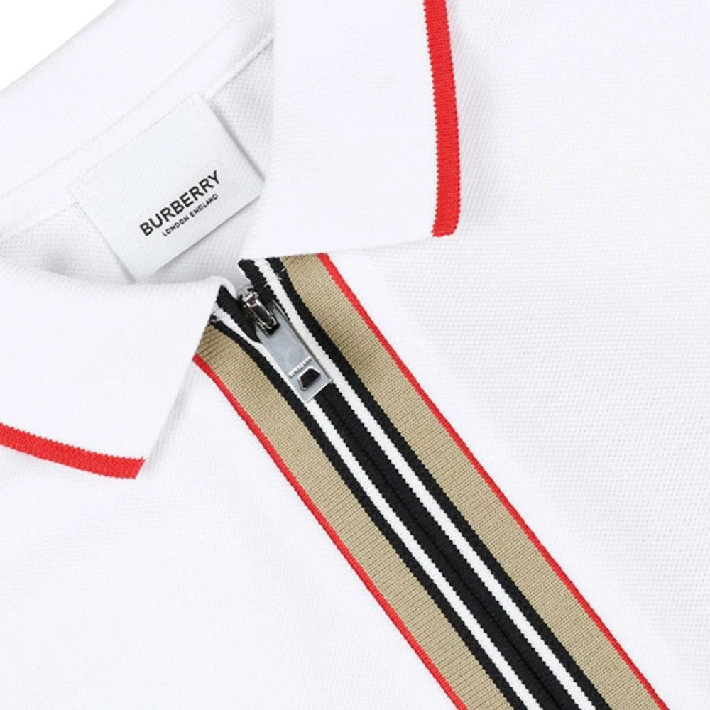 商品Burberry|White Mini Samuel Short Sleeve Polo Shirt,价格¥910,第2张图片详细描述