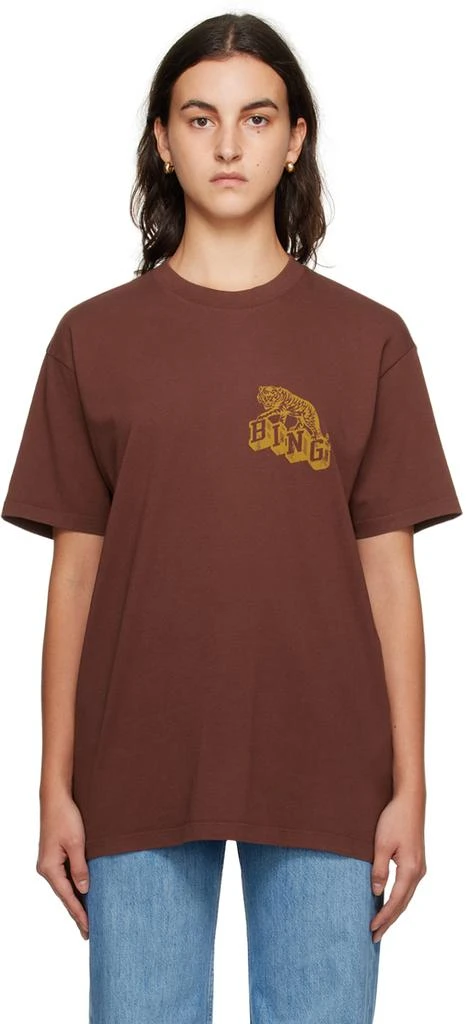 商品ANINE BING|Burgundy Walker T-Shirt,价格¥607,第1张图片