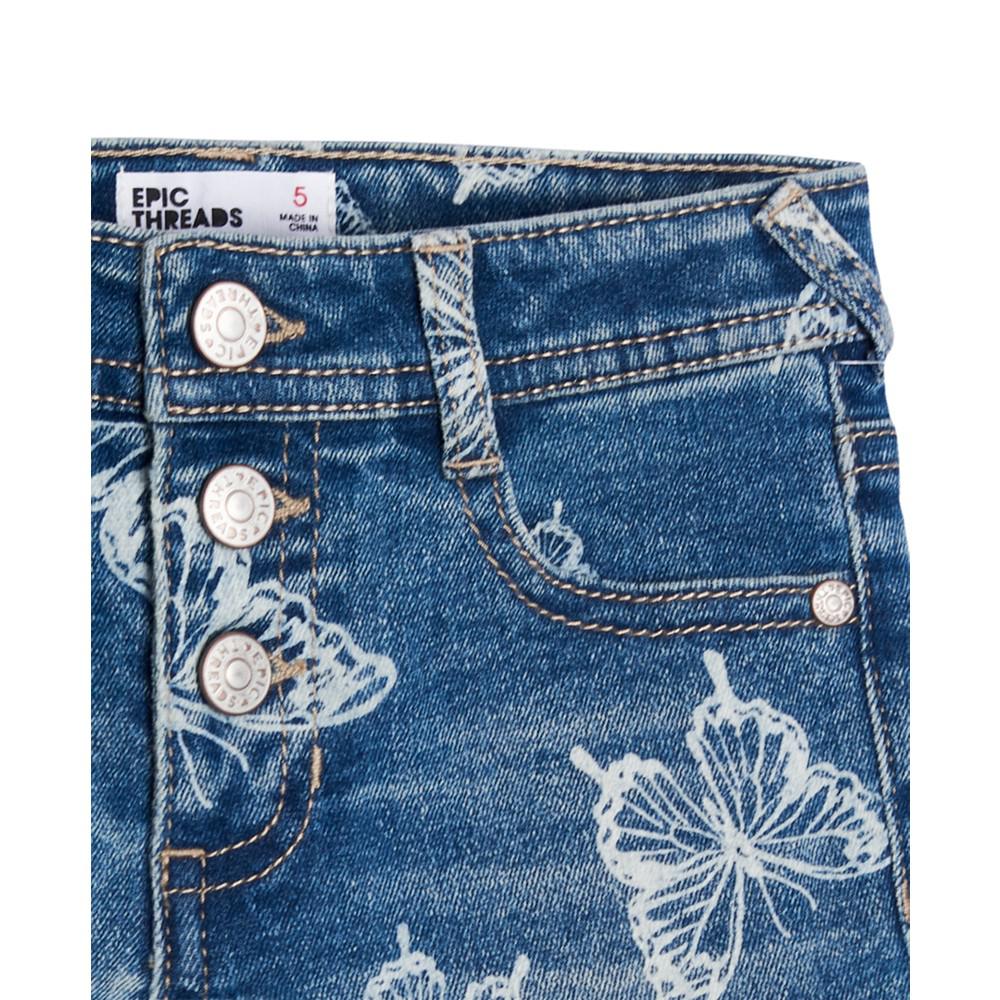 Little Girls All Over Print Denim Shorts商品第4张图片规格展示