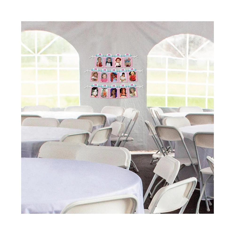商品Big Dot of Happiness|Girl 13th Birthday - DIY Birthday Party Decor - Picture Display - Photo Banner,价格¥119,第2张图片详细描述