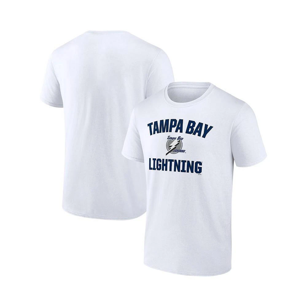 商品Fanatics|Men's Branded White Tampa Bay Lightning Special Edition 2.0 Wordmark T-shirt,价格¥228,第1张图片