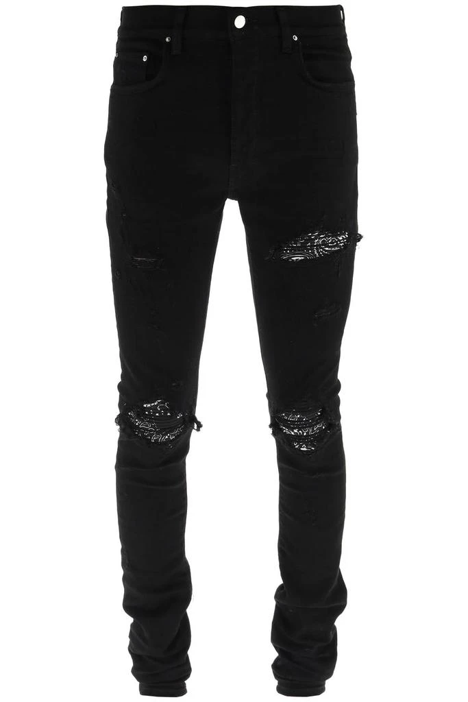 商品AMIRI|Amiri mx1 bandana jeans in black,价格¥6964,第1张图片