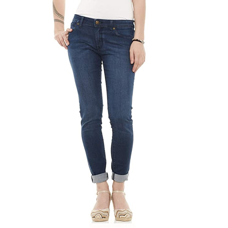 商品[国内直发] Burberry|BURBERRY 女士蓝色直筒牛仔裤 3946591,价格¥1817,第1张图片