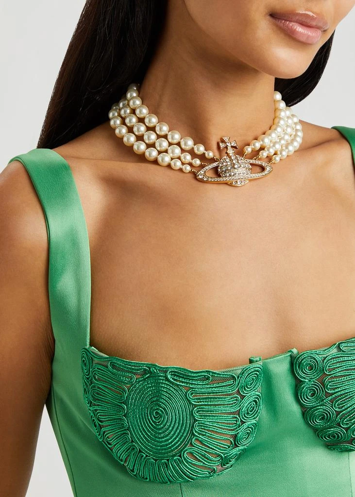 商品Vivienne Westwood|Orb-embellished Swarovski pearl choker,价格¥4228,第2张图片详细描述