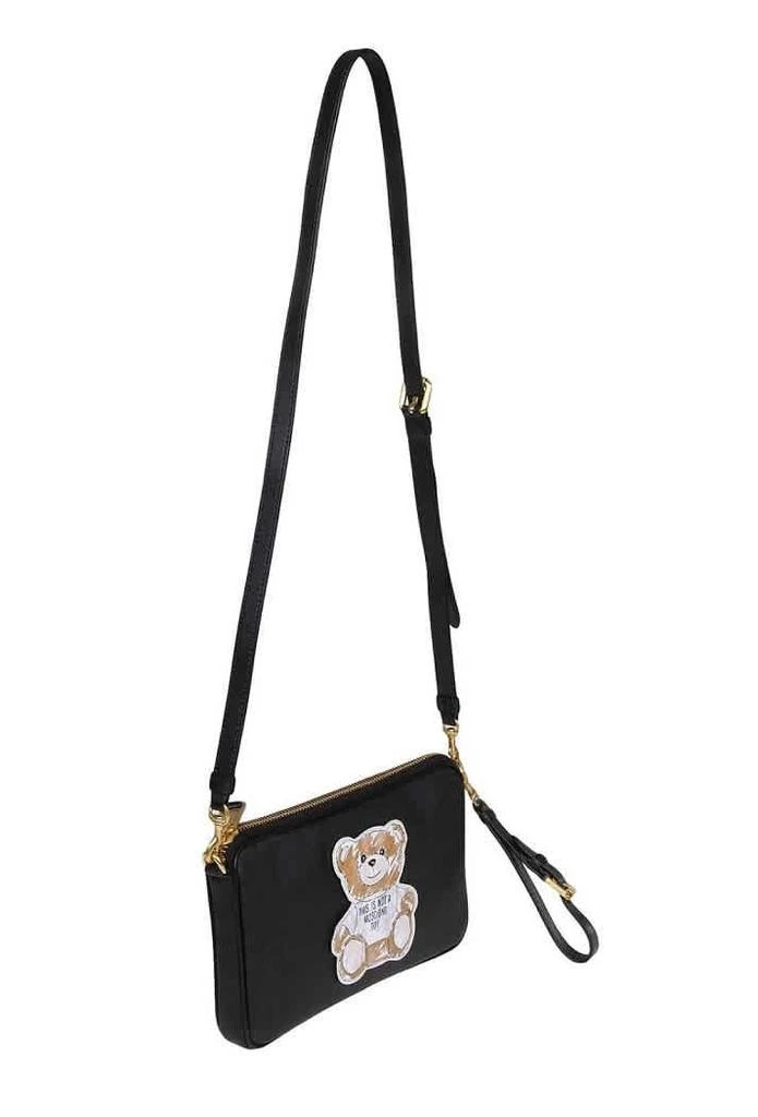 商品Moschino|Moschino Ladies Teddy Black Leather Shoulder Bag,价格¥2497,第3张图片详细描述