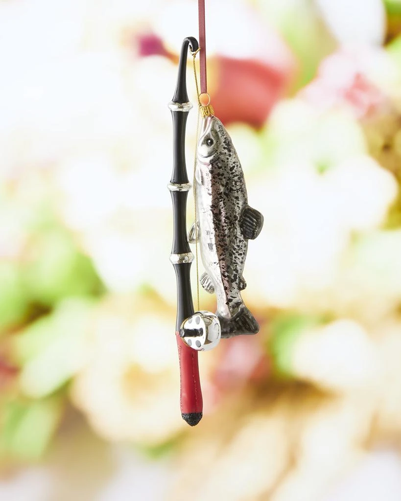 商品Neiman Marcus|Fishing Rod With Fish Christmas Ornament,价格¥761,第1张图片