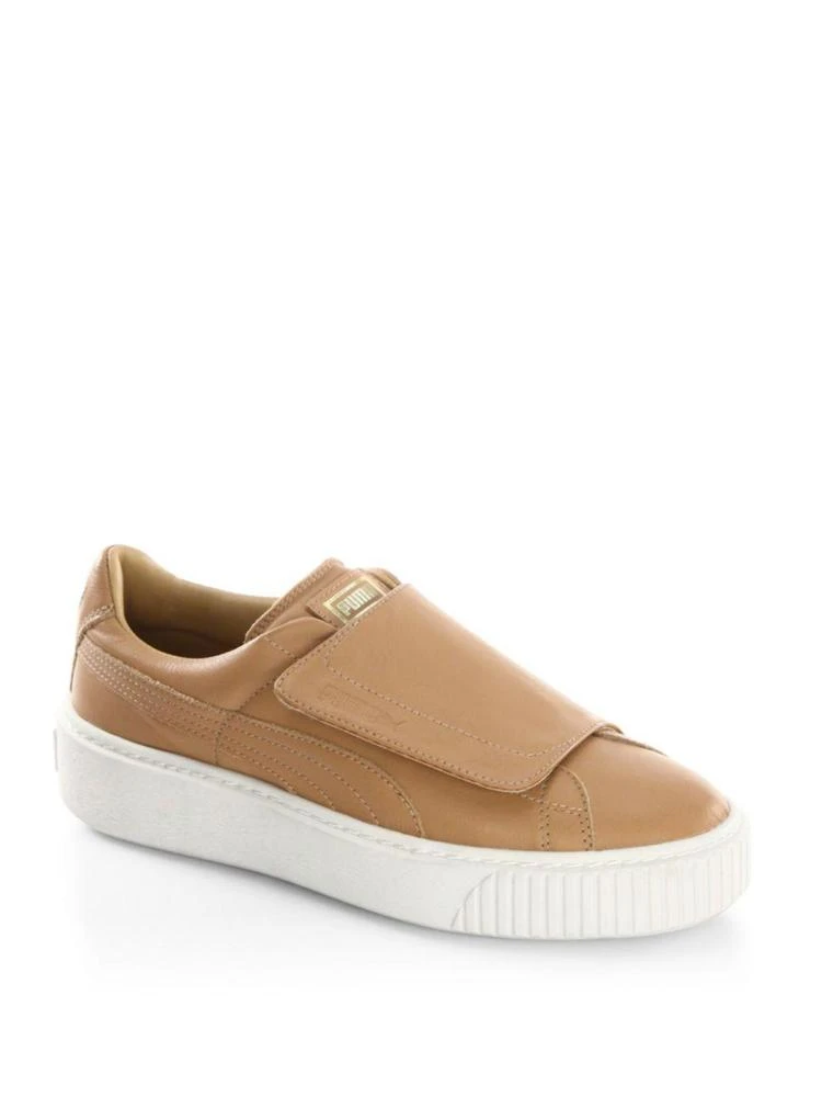 商品Puma|Basket Platform Leather Slip-On Sneakers,价格¥300,第1张图片