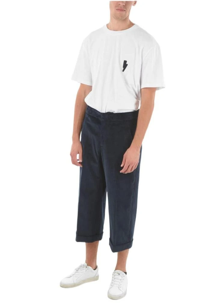 商品Neil Barrett|Neil barrett men's blue other materials pants,价格¥2672,第4张图片详细描述