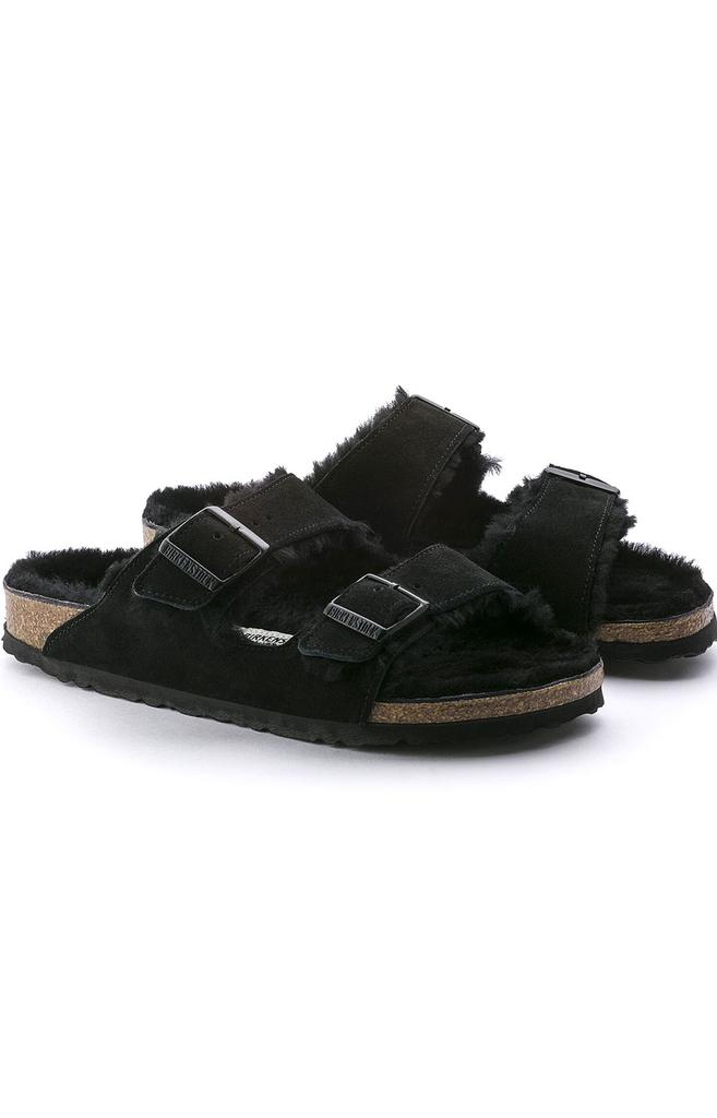 (75266) Arizona Shearling Sandals - Black商品第2张图片规格展示