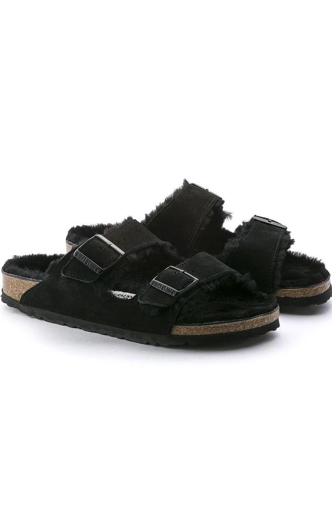 商品Birkenstock|(75266) Arizona Shearling Sandals - Black,价格¥578,第2张图片详细描述