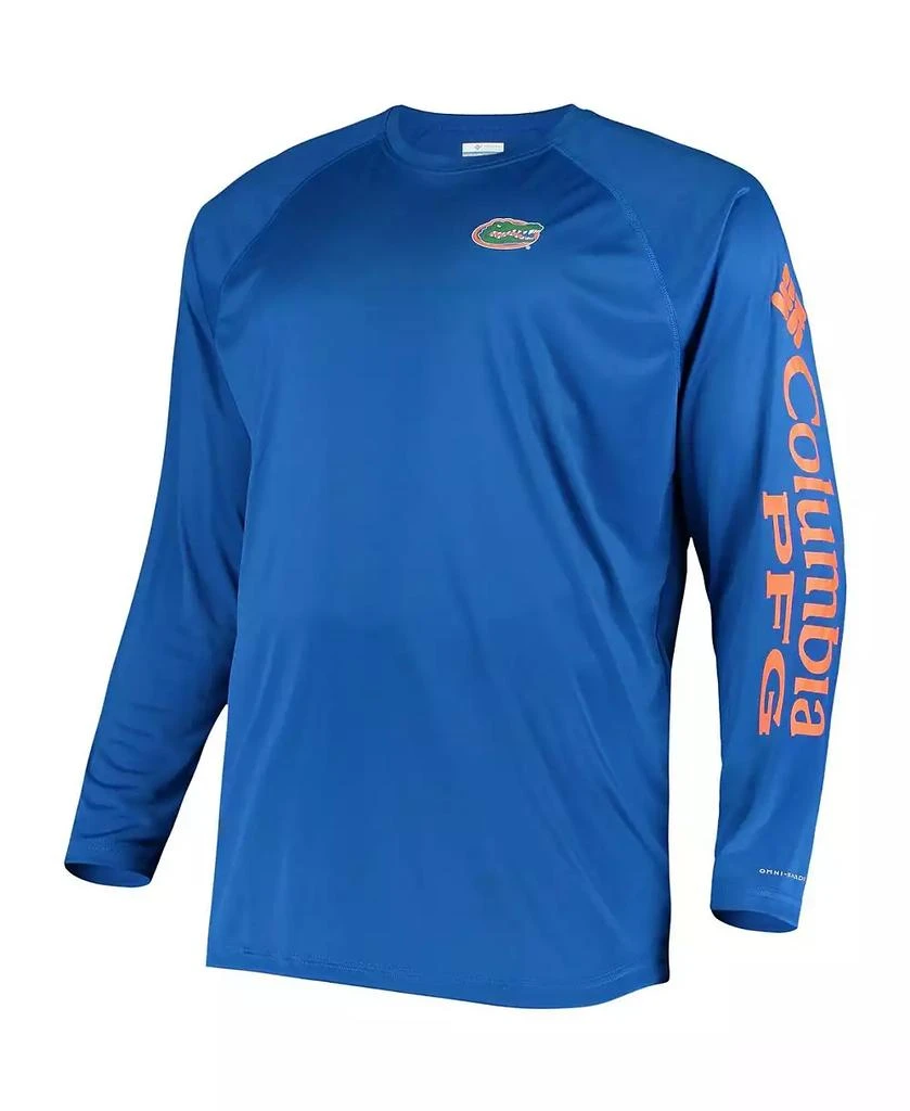 商品Columbia|Men's Royal Florida Gators Big and Tall Terminal Tackle Long Sleeve Omni-Shade T-shirt,价格¥339,第2张图片详细描述