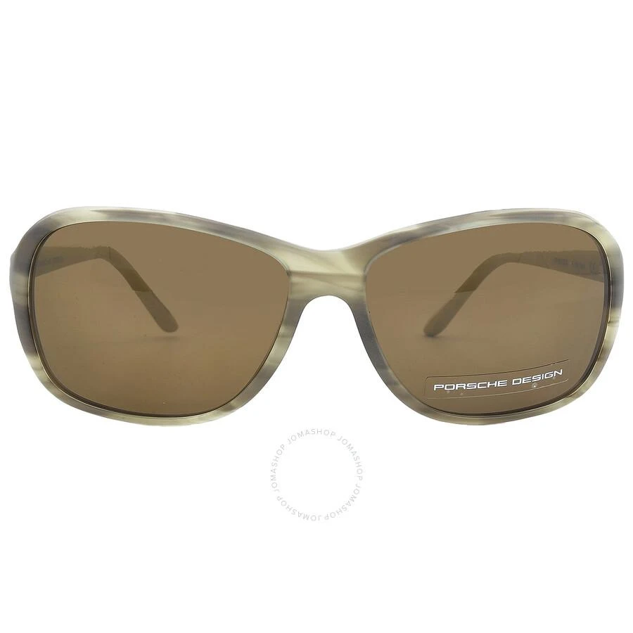 商品Porsche Design|Porsche Design Brown Rectangular Unisex Sunglasses P8558 D 65,价格¥537,第1张图片