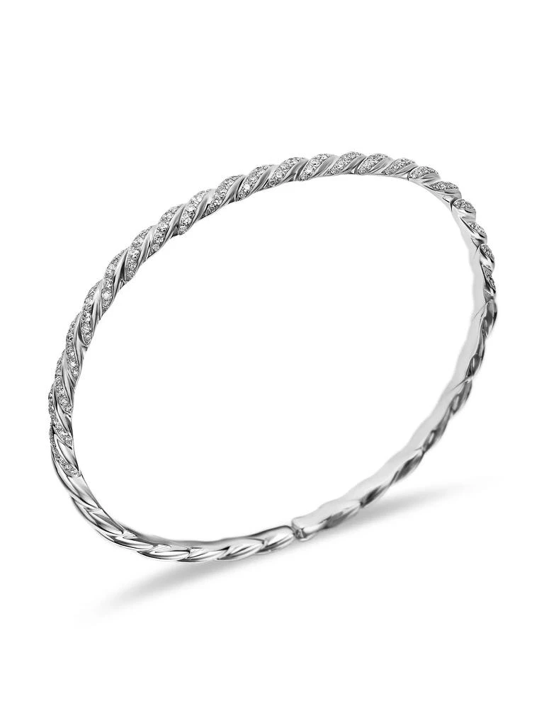 商品David Yurman|Sculpted Cable Flex Bracelet in 18K White Gold,价格¥55703,第4张图片详细描述