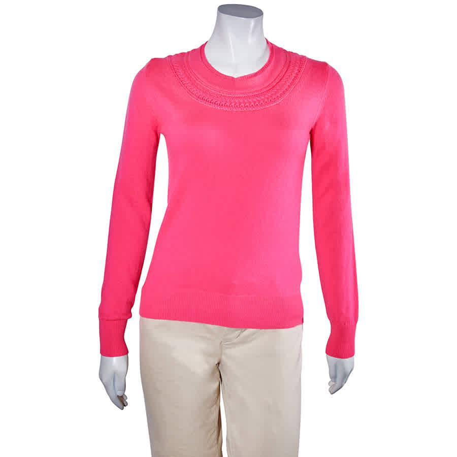 Burberry Ladies Rose Cash Sweater W Crocht But, Size X-Small商品第1张图片规格展示