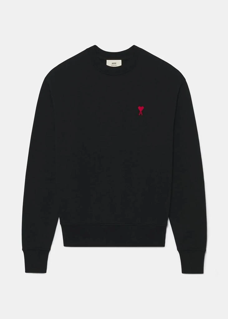 商品AMI|AMI Alexandre Mattiussi Black Ami De Coeur Sweatshirt,价格¥1707,第1张图片