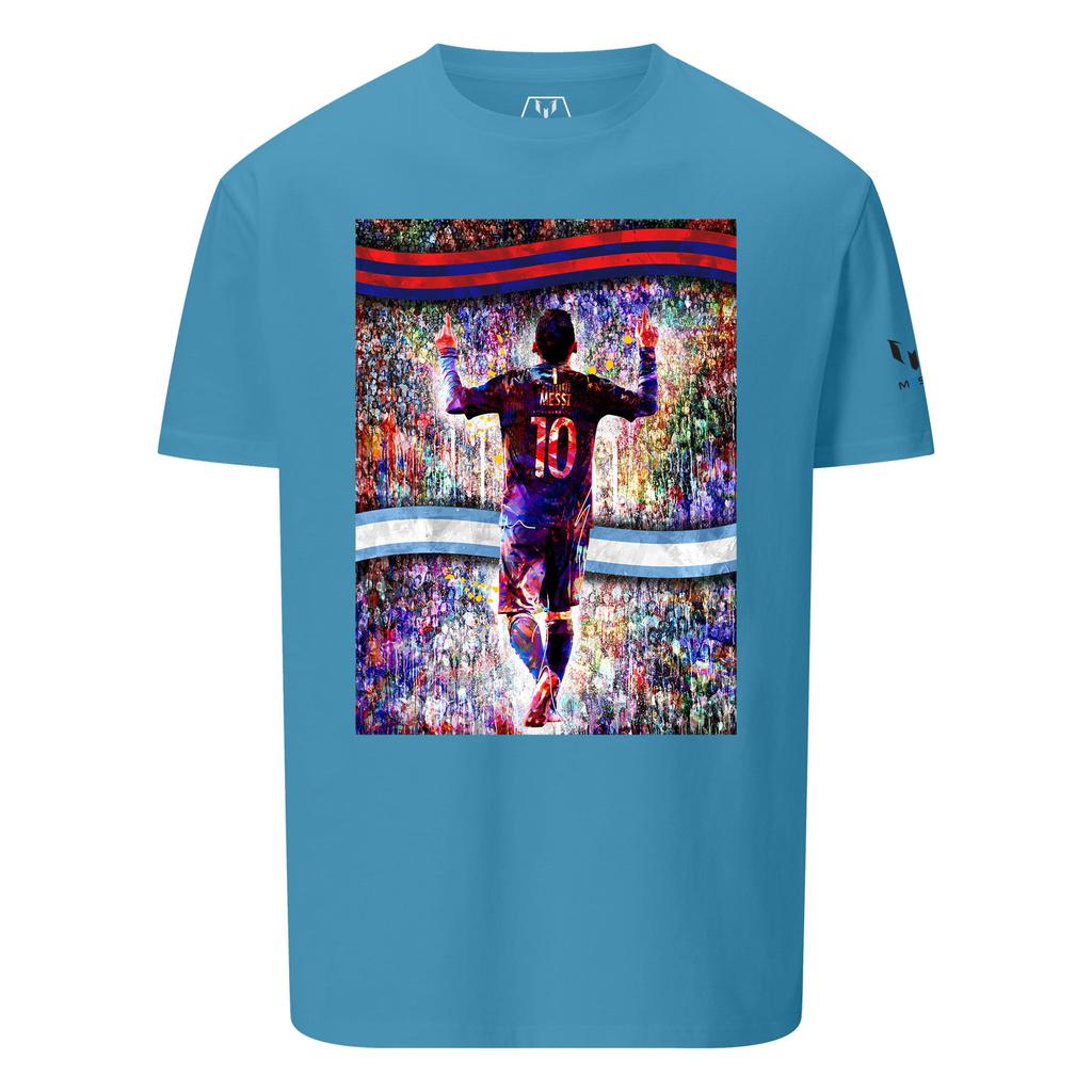 Messi Silhouette Crowd Graphic T-Shirt商品第1张图片规格展示