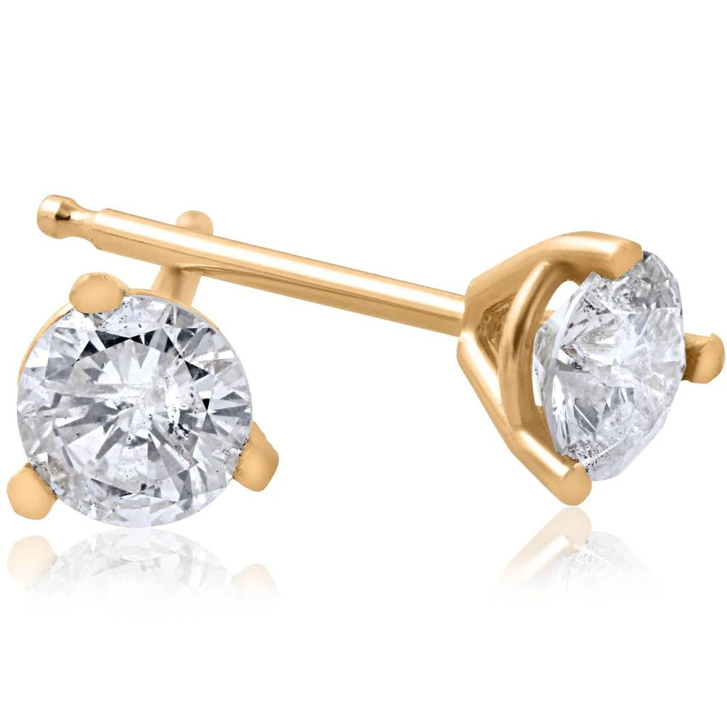 商品Pompeii3|1/5ct Round Genuine Diamond Martini Studs 14K Yellow Gold,价格¥1170,第1张图片