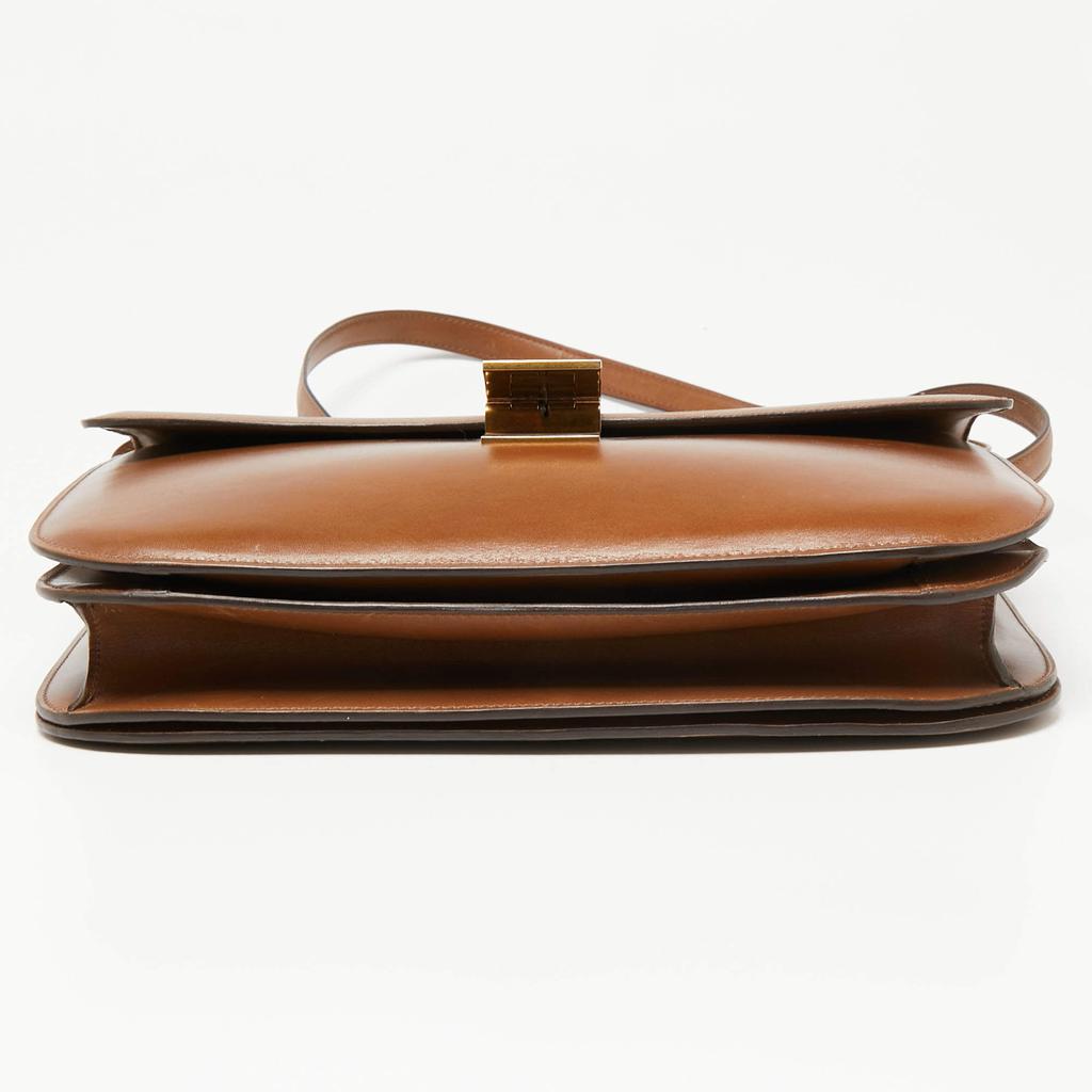 Celine Brown Leather Large Classic Box Shoulder Bag商品第8张图片规格展示