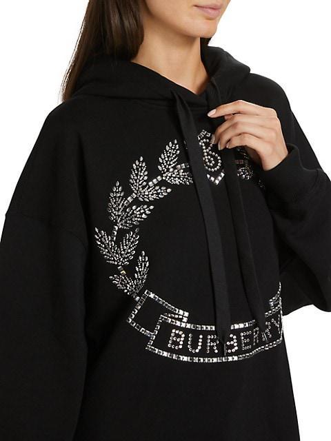 商品Burberry|Oversized Crystal-Embellished Cotton Hoodie,价格¥11018,第7张图片详细描述
