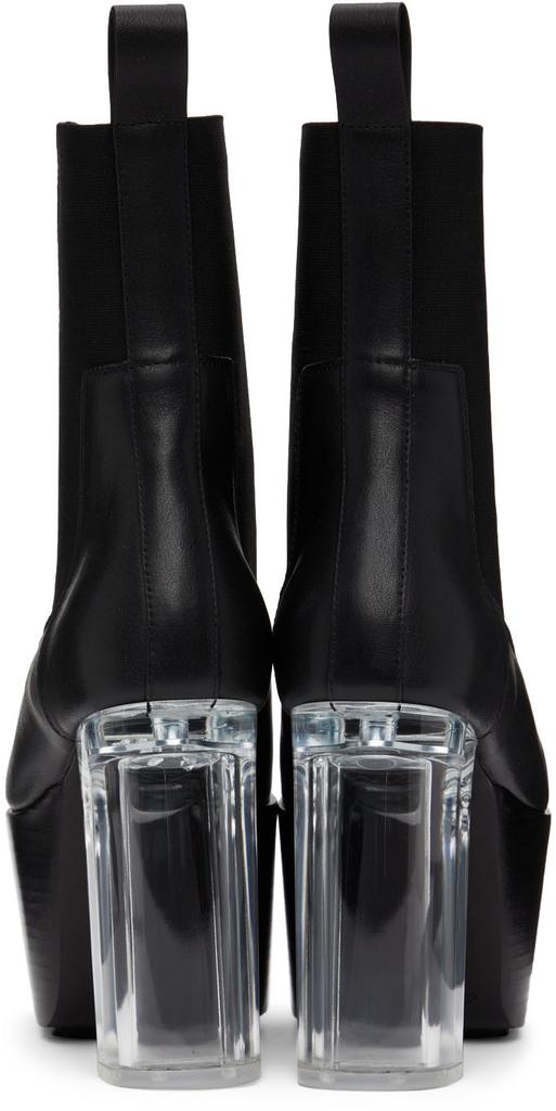 Black Leather Platform Boots商品第4张图片规格展示