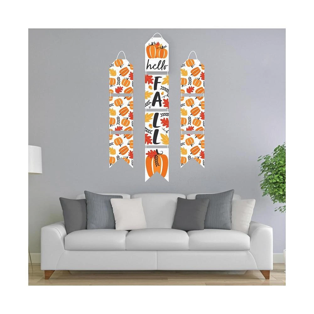 商品Big Dot of Happiness|Fall Pumpkin - Hanging Vertical Paper Door Banners - Halloween or Thanksgiving Party Wall Decoration Kit - Indoor Door Decor,价格¥157,第2张图片详细描述