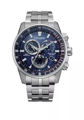 商品Citizen|Men's Eco Drive PCAT Silver Tone Bracelet Watch,价格¥3383,第1张图片