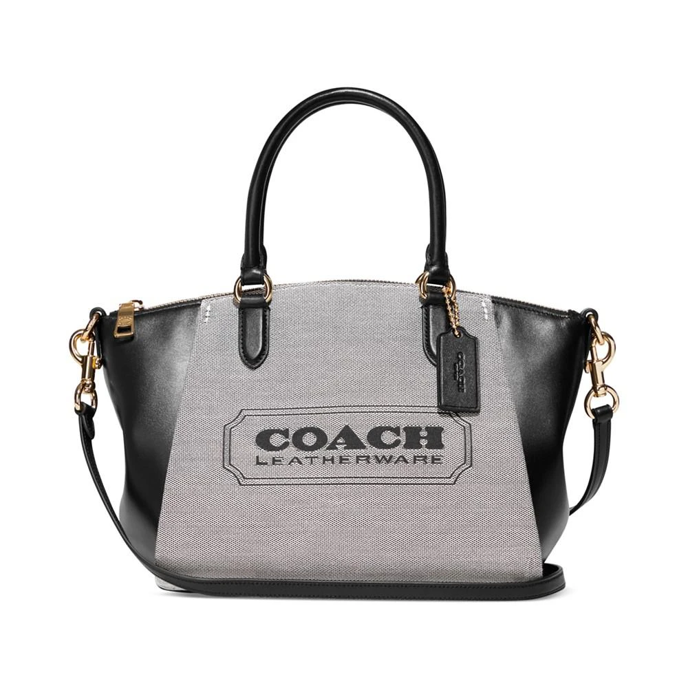 商品Coach|Badge Jacquard Elise Satchel with Convertible Straps, Created for Macy's,价格¥906,第1张图片