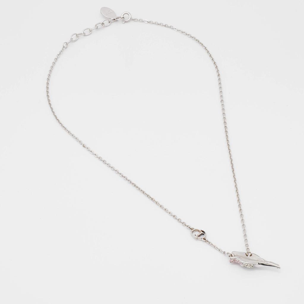 商品[二手商品] Dior|Dior Silver Tone Crystal Studded Rose Chain Bracelet,价格¥2190,第5张图片详细描述