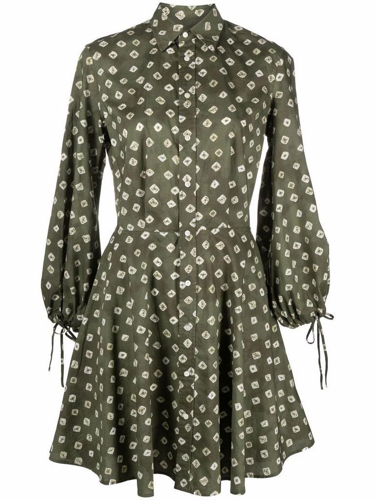 商品Ralph Lauren|Ralph L AU Ren Women's  Green Cotton Dress,价格¥2758,第1张图片