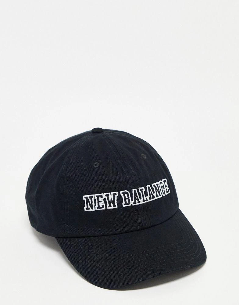 商品New Balance|New Balance collegiate logo baseball cap in black,价格¥130,第1张图片