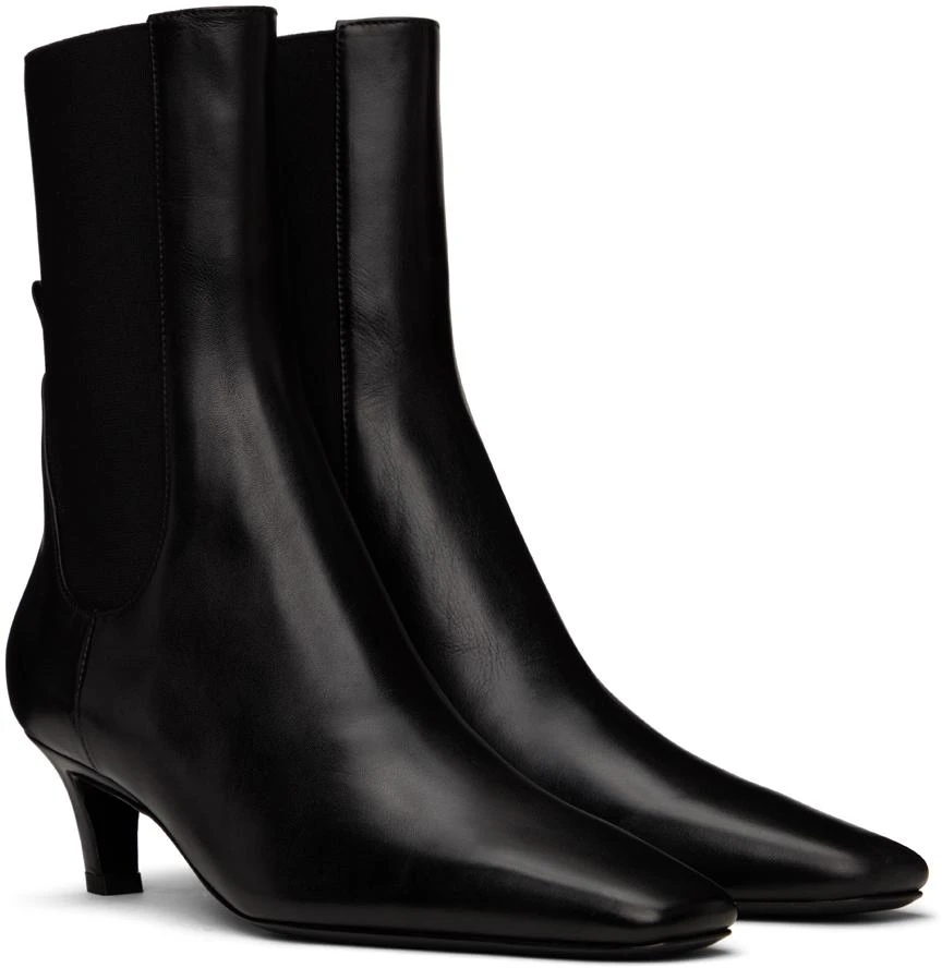 商品Totême|Black 'The Mid Heel' Boots,价格¥5314,第4张图片详细描述