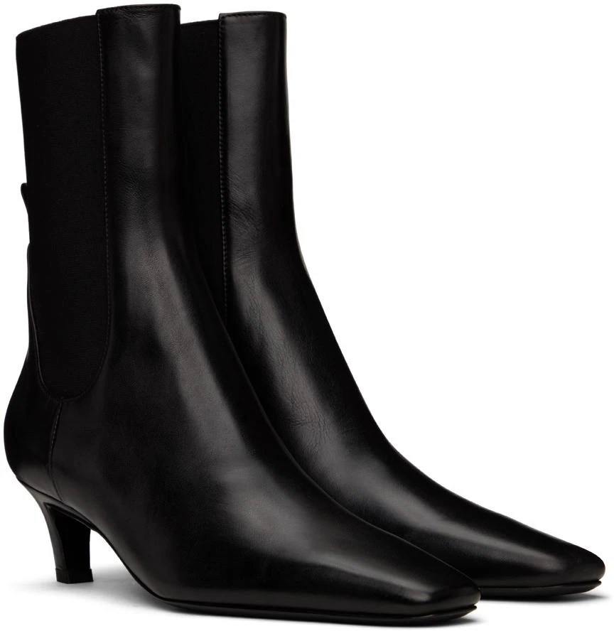 商品Totême|Black 'The Mid Heel' Boots,价格¥6292,第4张图片详细描述