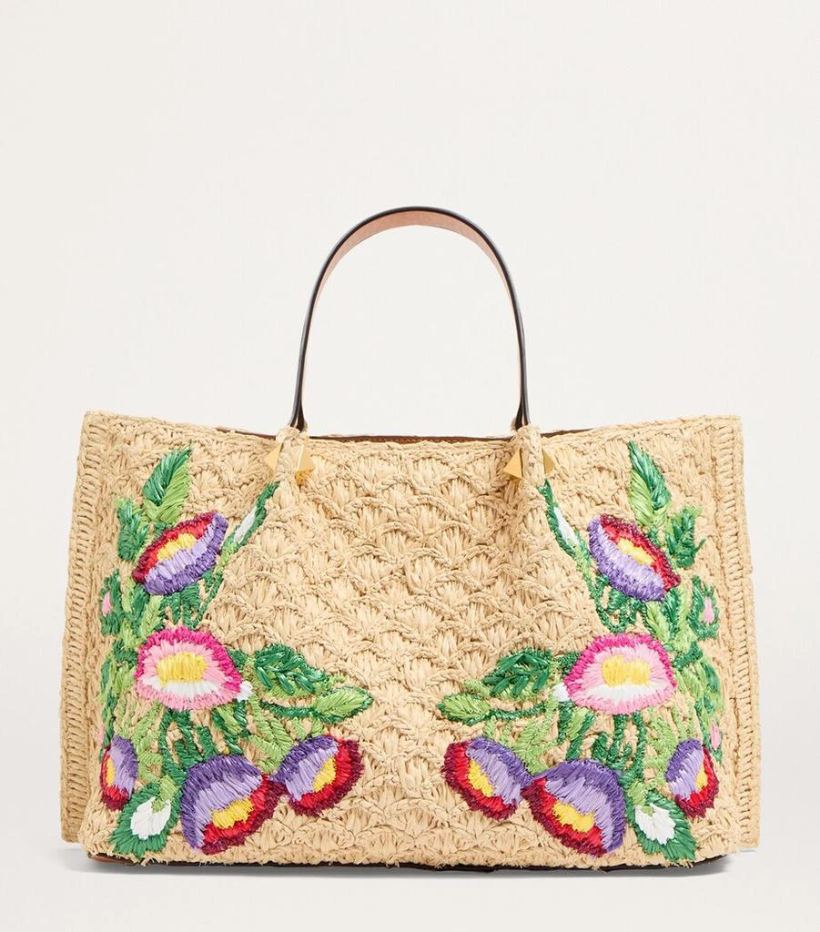 商品Valentino|Raffia Floral VLogo Tote Bag,价格¥28665,第2张图片详细描述