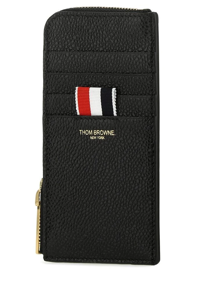 商品Thom Browne|Black leather coin purse,价格¥3263,第1张图片