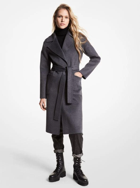 商品Michael Kors|Wool Blend Wrap Coat,价格¥1717,第1张图片