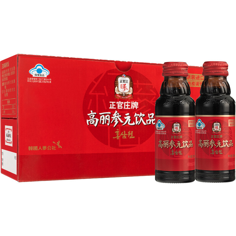 正官庄 人参 韩国六年根高丽参 红参参元饮品 浓缩口服液 100ml*10瓶商品第1张图片规格展示