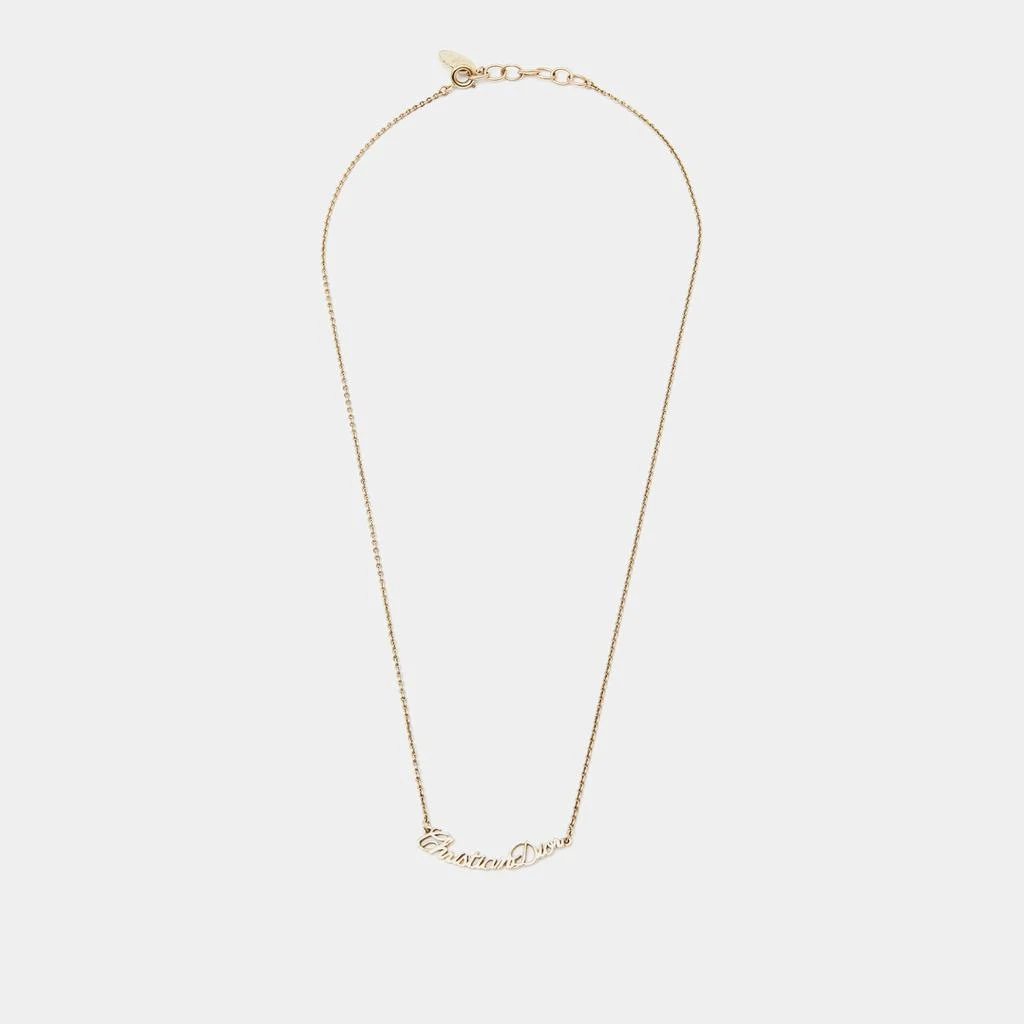 商品[二手商品] Dior|Dior Atelier Gold Tone Metal Chain Necklace,价格¥1215,第2张图片详细描述