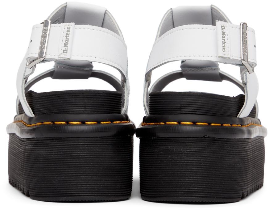 商品Dr. Martens|White Francis Platform Sandals,价格¥889,第6张图片详细描述