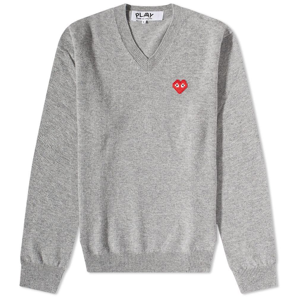 商品Comme des Garcons|Comme des Garçons Play Invader Heart V-Neck Knit,价格¥2449,第1张图片