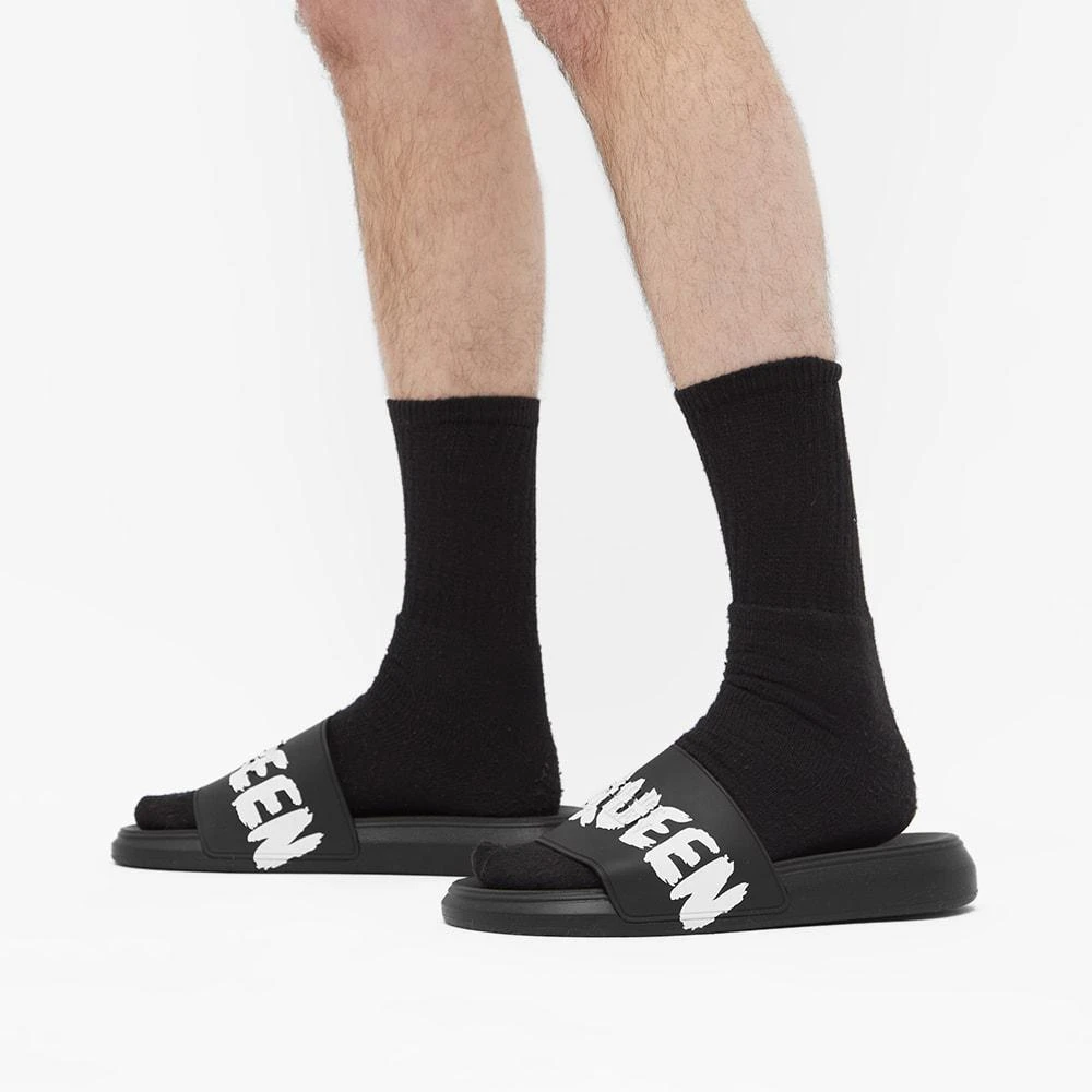 Alexander McQueen Graffitti Logo Pool Slide 商品