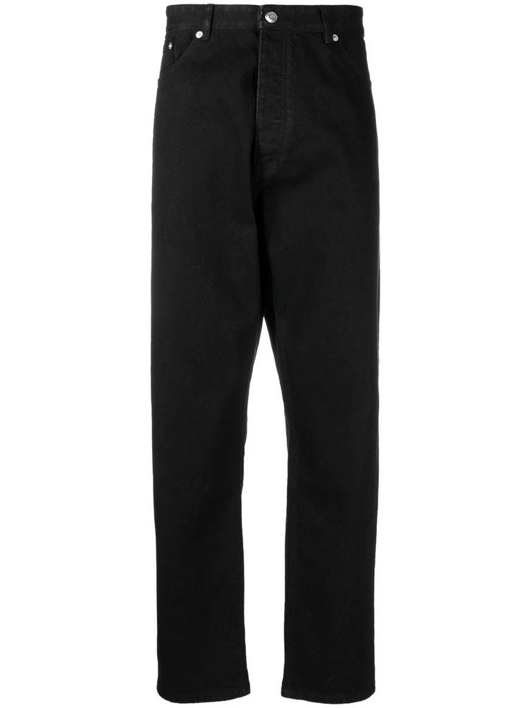 商品Maison Kitsune|Maison Kitsune Mens Black Tapered Fit Jeans, Waist Size 32,价格¥387,第1张图片