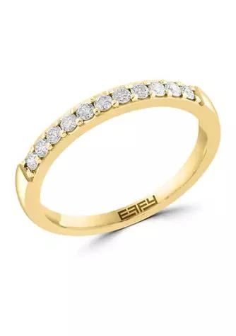商品Effy|1 8 Ct. T.w. Diamond Band In 14K Yellow Gold,价格¥2660,第1张图片