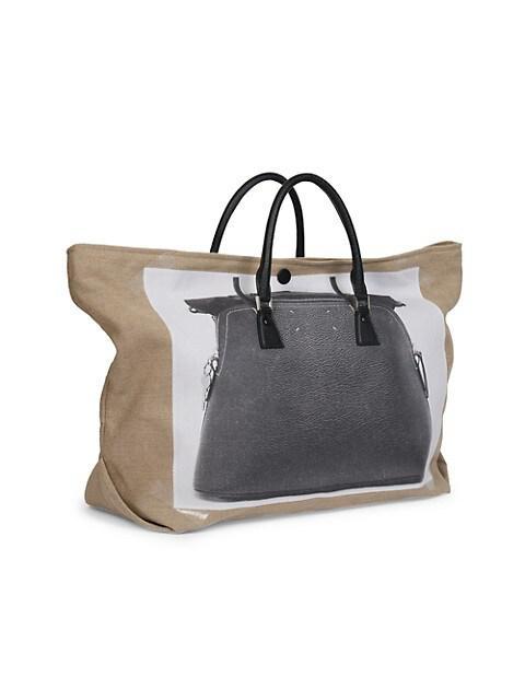 商品MAISON MARGIELA|New Printed Linen Shopper,价格¥9164,第6张图片详细描述