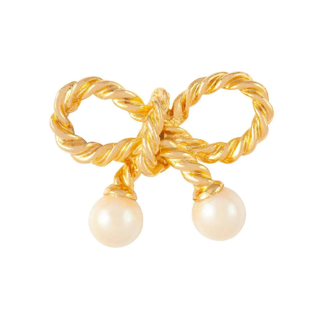 商品Susan Caplan Vintage|1980s vintage edwardian revival faux pearl bow brooch,价格¥401,第1张图片
