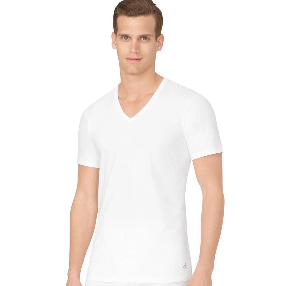 商品Calvin Klein|Men's Slim-Fit V领内衣三件套,价格¥148,第2张图片详细描述