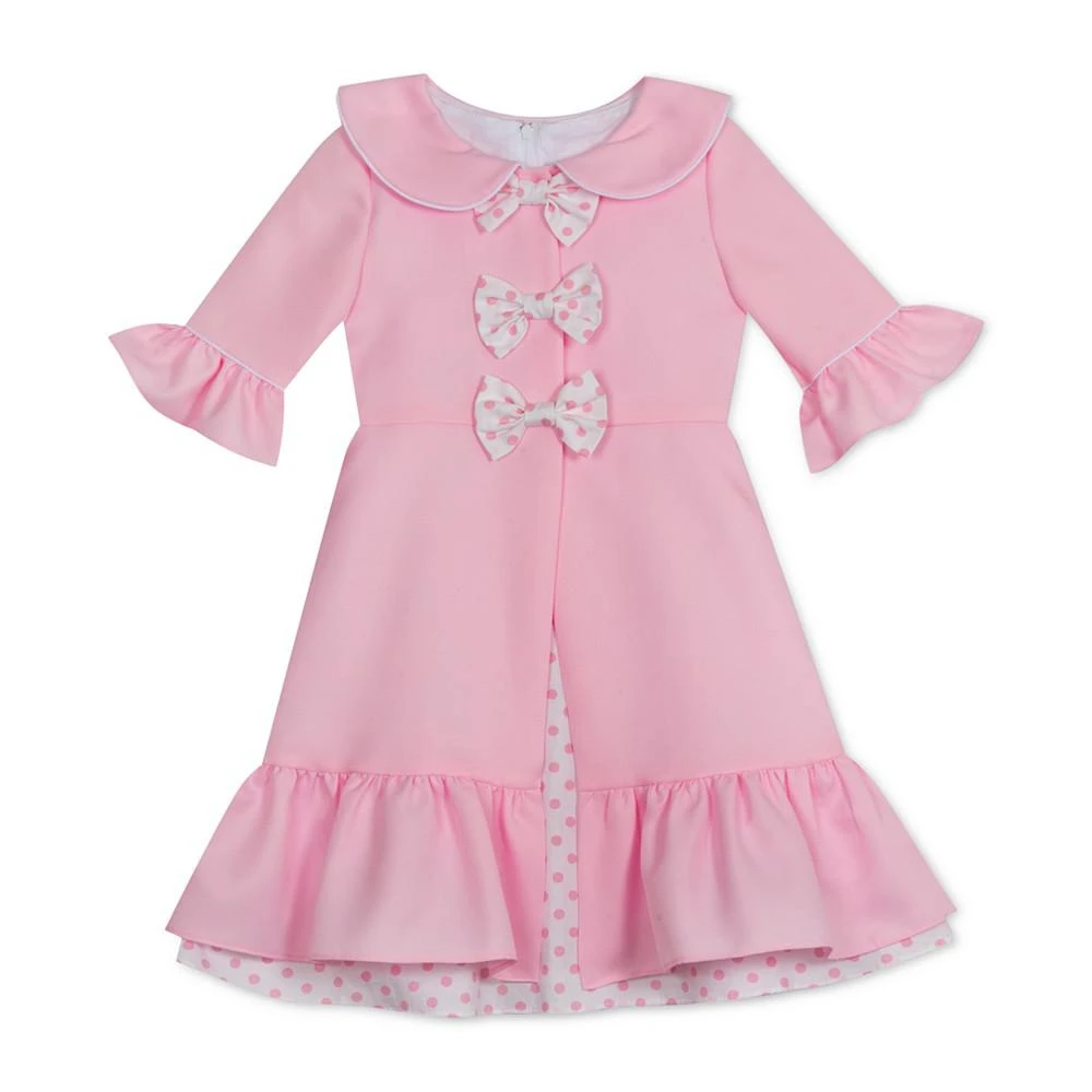 商品Rare Editions|Toddler Girls Printed Polka Dot Dress & Ruffled Coat,价格¥110,第4张图片详细描述