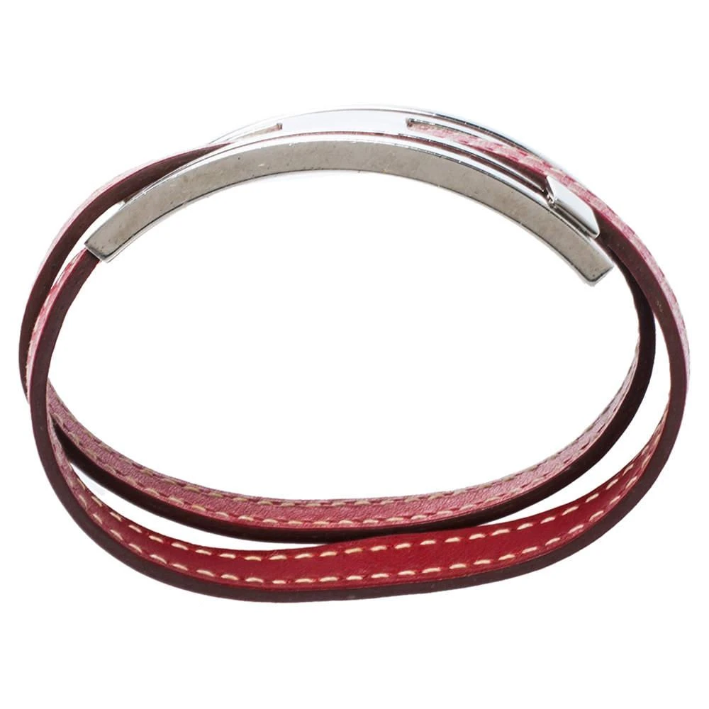 商品[二手商品] Hermes|Hermès Rouge Garance Chamonix Leather Pousse Pousse Bracelet,价格¥1361,第4张图片详细描述
