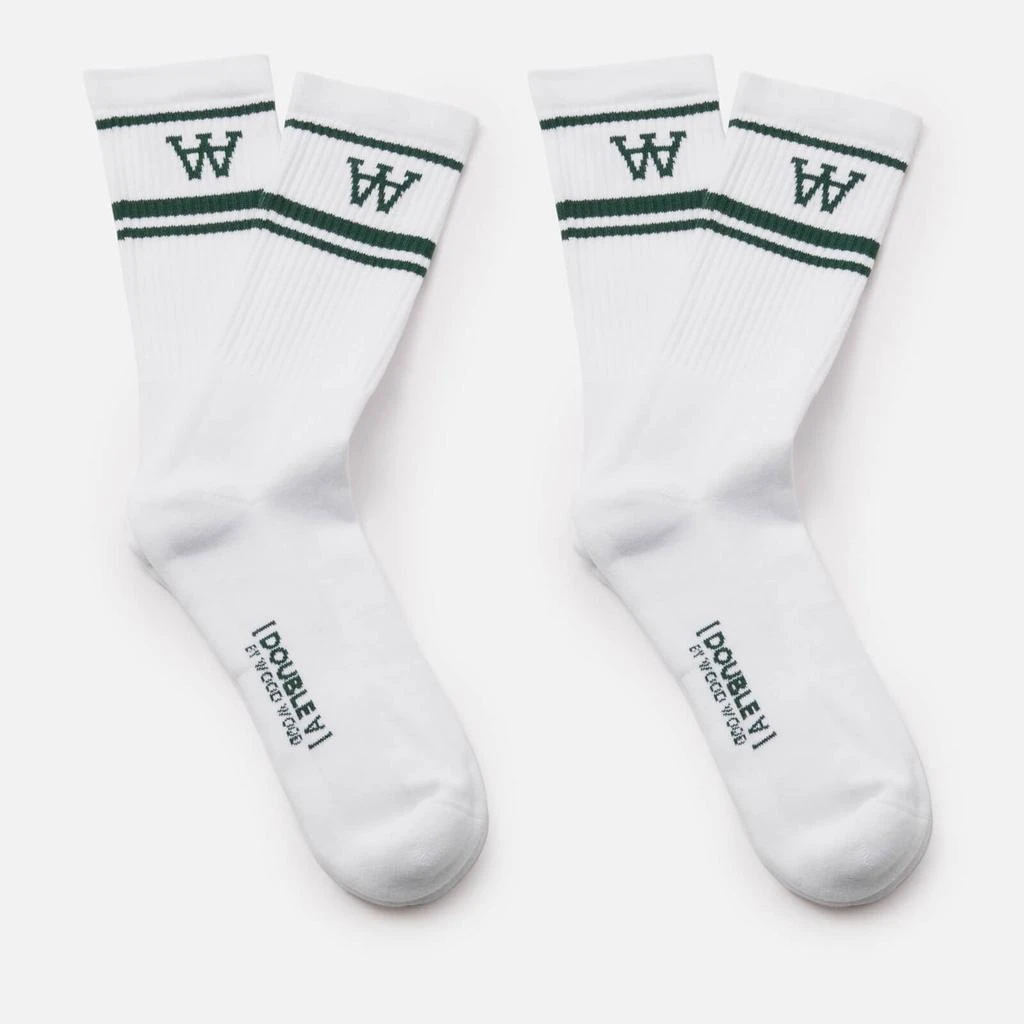 商品Wood Wood|Wood Wood Con Two-Pack Cotton-Blend Socks,价格¥106,第2张图片详细描述