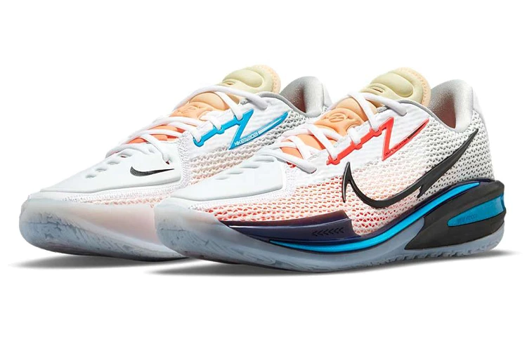 商品[国内直发] NIKE|Air Zoom G.T. Cut 1 圆头系带 低帮  Air Zoom 篮球鞋 男女同款 白蓝橙 国外版,价格¥5072,第4张图片详细描述