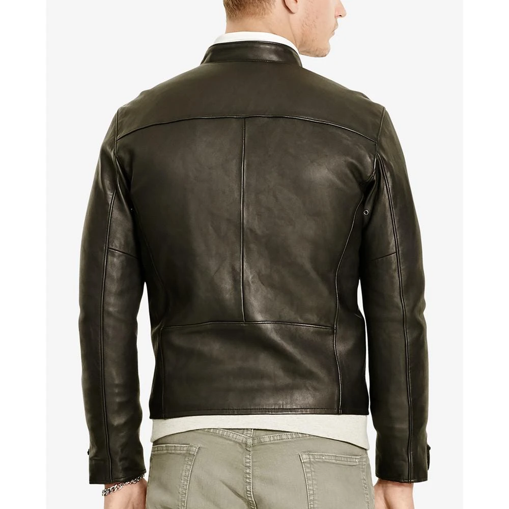 商品Ralph Lauren|Men's Café Racer Leather Jacket,价格¥5244,第2张图片详细描述